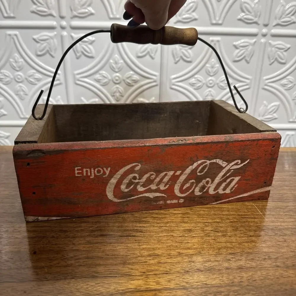 Handmade Coca-Cola Box With Handle Carrier